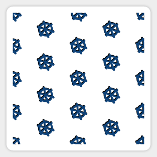 Blue rudder pattern design Magnet